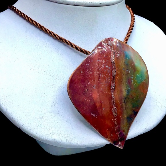 🌺Artisan Copper & Enamel Necklace - Picture 5 of 15